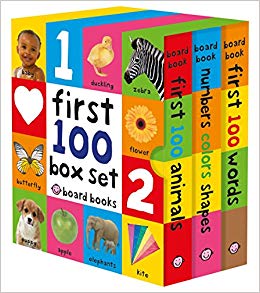 First 100 Board Book Box Set (3 books)