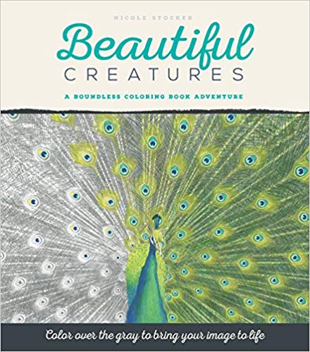 A Grayscale Adult Coloring Book of Animals - Beautiful Creatures