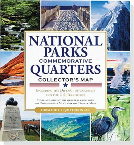 National Parks Commemorative Quarters Collector's Map 2010-2021 (includes both mints!)