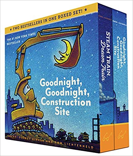 Construction Site and Steam Train - Dream Train Board Books Boxed Set