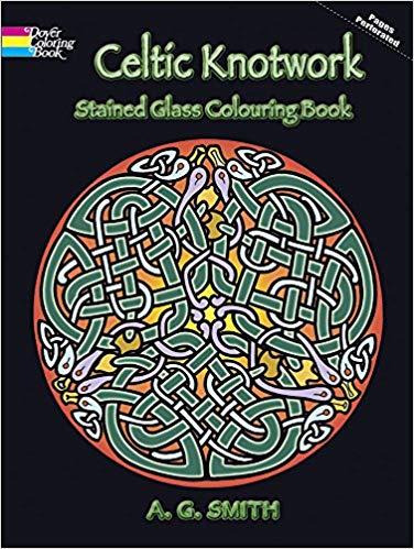 Celtic Knotwork Stained Glass Colouring Book (Dover Design Stained Glass Coloring Book)