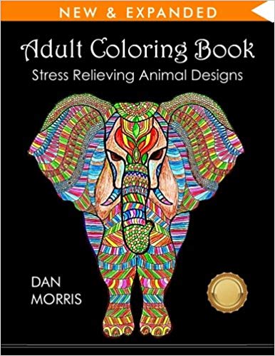 Stress Relieving Animal Designs - Adult Coloring Book